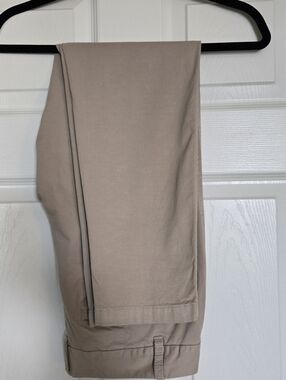 Caslon Women's Khaki Straight-Leg to the Ankle Cigarette Pants